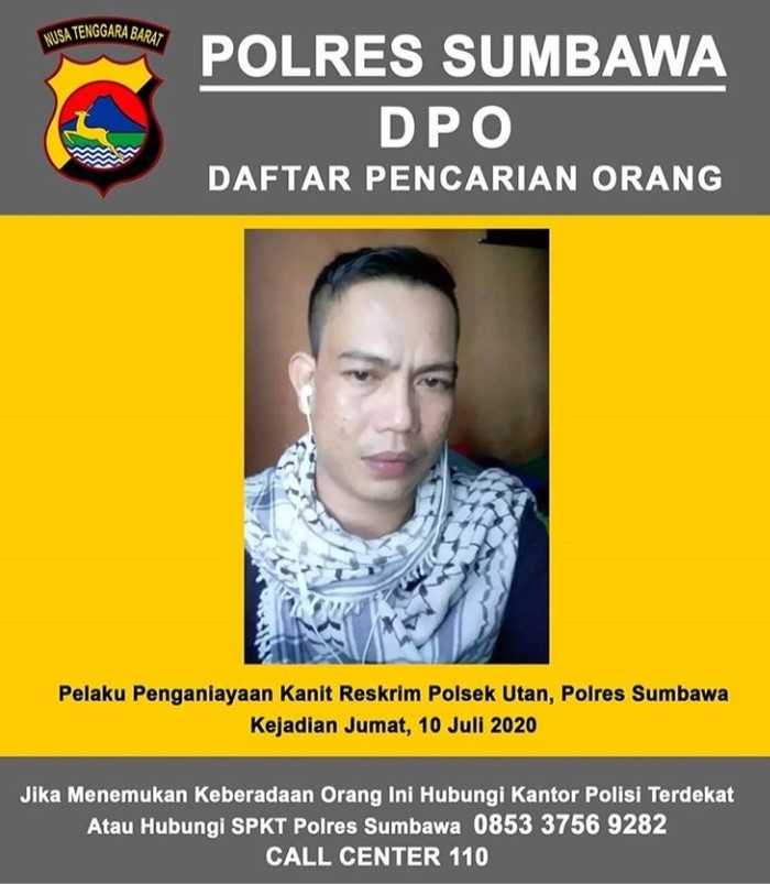 SH alias Lim ditetapkan jadi DPO terkait penusukan Kasat Reskrim Polsek Utan Ipda Uji Siswanto.