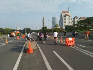 Ada Masyarakat Datang ke CFD JLNT Antasari Jaksel Abaikan Protokol COVID
