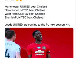 Meme Manchester United Girang Chelsea Tumbang