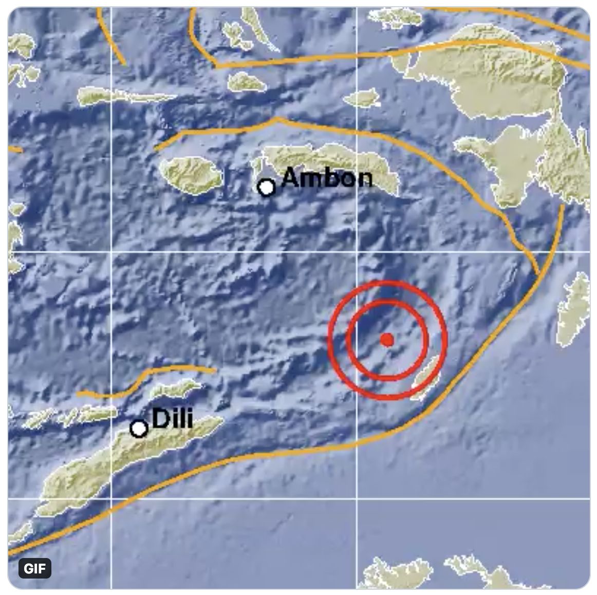 Gempa di Maluku Tenggara Barat. Dok: BMKG