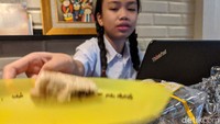 Hari pertama KBM secara daring masih dengan content orientasi kelas baru.