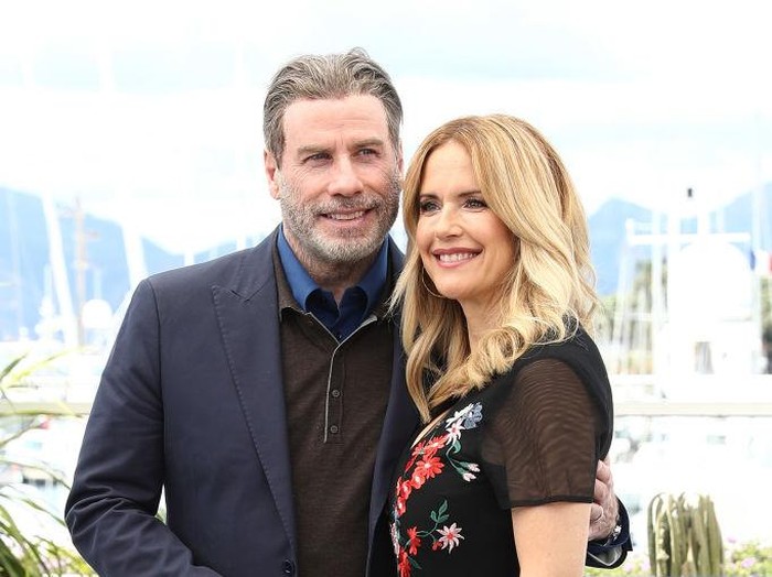 CANNES, FRANCE - MAY 15:  Kelly Preston (L) and John Travolta of Gotti attend the red carpet screening of Solo: A Star Wars Story during the 71st annual Cannes Film Festival at Palais des Festivals on May 15, 2018 in Cannes, France.  (Photo by Pascal Le Segretain/Getty Images)
