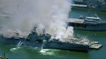 Kapal Perang AS Terbakar di San Diego