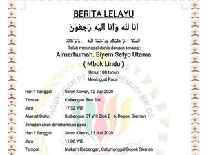 Mbah Lindu, Legenda Gudeg Yogya itu Tutup Usia