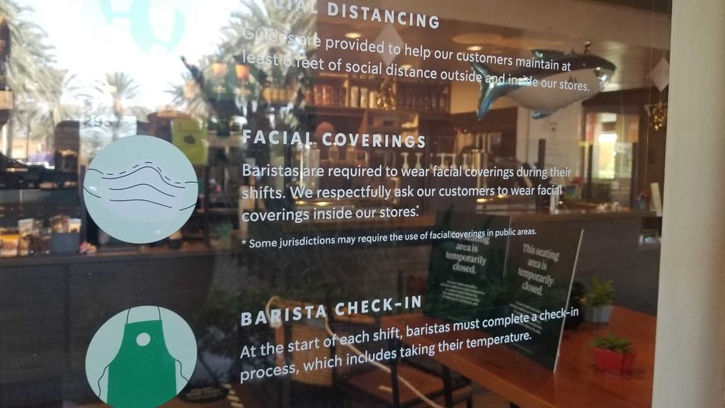 starbucks tanpa masker