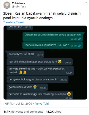 Viral Kisah Anak Buatkan Sarapan untuk Ayah Disebut Patriarki