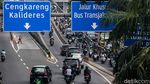 Aksi Pemotor Terobos Flyover Daan Mogot
