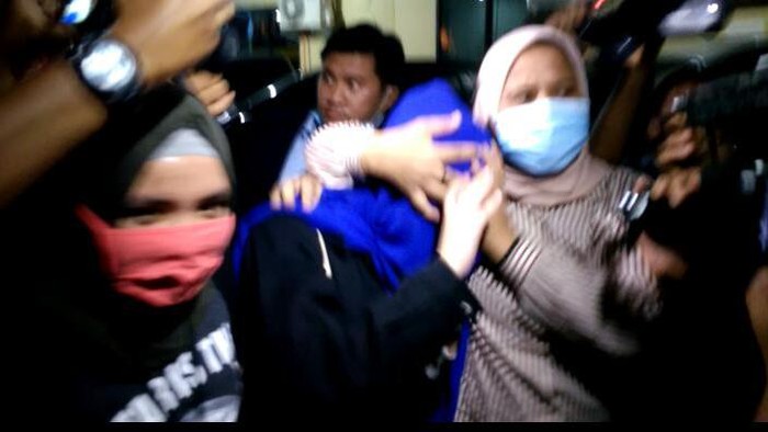Hana Hanifah di Polrestabes Medan (Datuk Haris-detikcom)