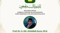Ketum Ldii Kh Abdullah Syam Meninggal Dunia