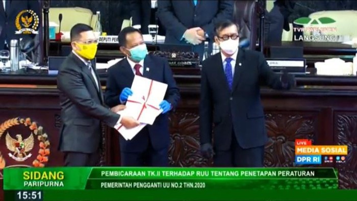 Paripurna pengambilan keputusan RUU tentang Perppu Pilkada menjadi UU