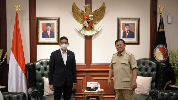 Sandiaga Uno saat bertemu Menhan Prabowo Subianto (Foto: Istimewa)
