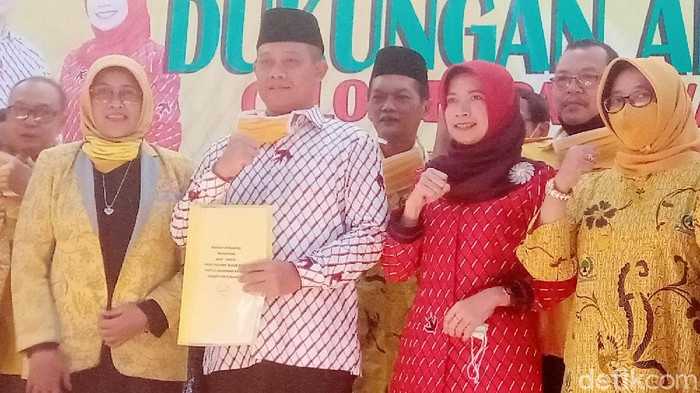 Deklarasi Partai Golkar Kebumen untuk pasangan Arif-Rista, Rabu (15/7/2020).