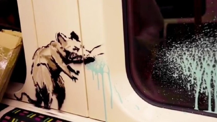 Mural Banksy di Kereta Bawah Tanah London