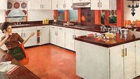 Masuk ke era 1960-1970-an, tren dapur dipengaruhi masa transisi usai Perang Dunia II. Pada masa perang banyak wanita yang menghabiskan waktu mereka di dapur, sehingga desain dapur dibuat lebih modern dengan peralatan yang canggih. Foto: Archive Project/Veterans United