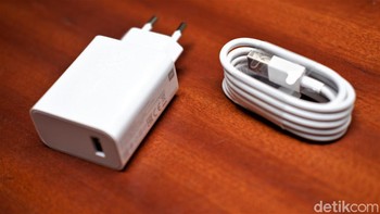 Selain itu ada charger dan kabel data. Foto: Adi Fida Rahman/detikINET