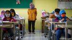 Suasana Tes Mutasi Siswa Sekolah Dasar di Jakarta