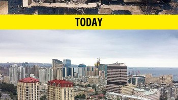 Pemandangan lanscape kota Baku, Azerbaijan. Foto: Brightside