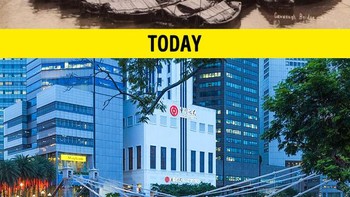 Jembatan cavenagh di atas Sungai Singapura. Foto: Brightside