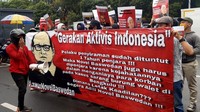 Tak hanya itu, aksi juga digelar di depan gedung KPK Jakarta. Padahal sidang putusan perkara penyiraman air keras terhadap Novel Baswedan lagi digelar di PN Jakarta Utara, Kamis, (16/7). Foto: dok. GAI