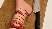 Body painting adalah kemampuan Mimi Choi. Galeri instagramnya penuh dengan makeup dan body painting. Ia juga sesekali membuka kelas via online untuk orang-orang yang ingin belajar body painting 3 dimensi. Foto: instagram @mimles