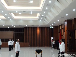 Kabareskrim Pimpin Upacara Lepas Jabatan Brigjen Prasetijo Utomo