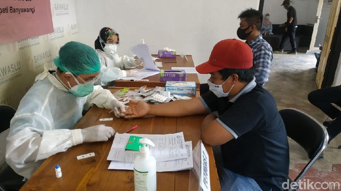pengawas pemilu di banyuwangi dirapid test