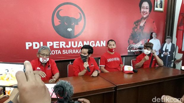 Gibran Rakabuming Raka di kantor PDIP Solo, Jumat (17/7/2020).