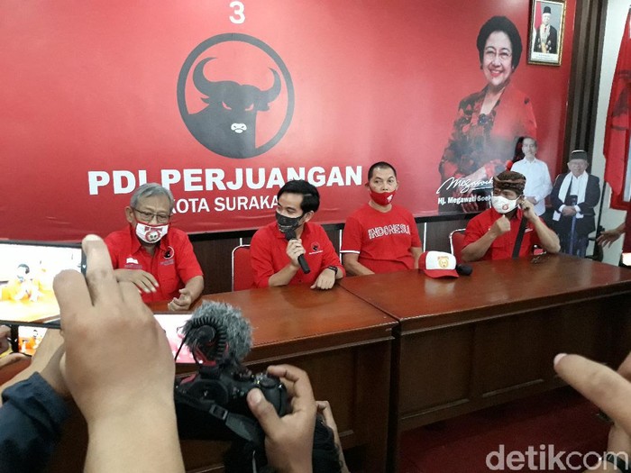 Gibran Rakabuming Raka di kantor PDIP Solo, Jumat (17/7/2020).