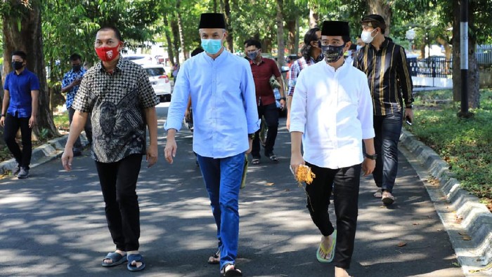 Gibran-Teguh temui Ganjar Pranowo, Jumat (17/7/2020).