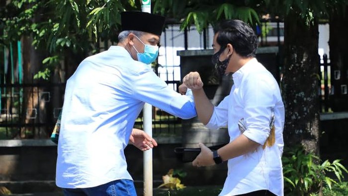 Gibran-Teguh temui Ganjar Pranowo, Jumat (17/7/2020).