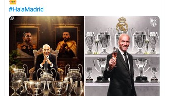 Zinedine Zidane memang dahsyat sebagai pemain maupun pelatih. Foto: Twitter