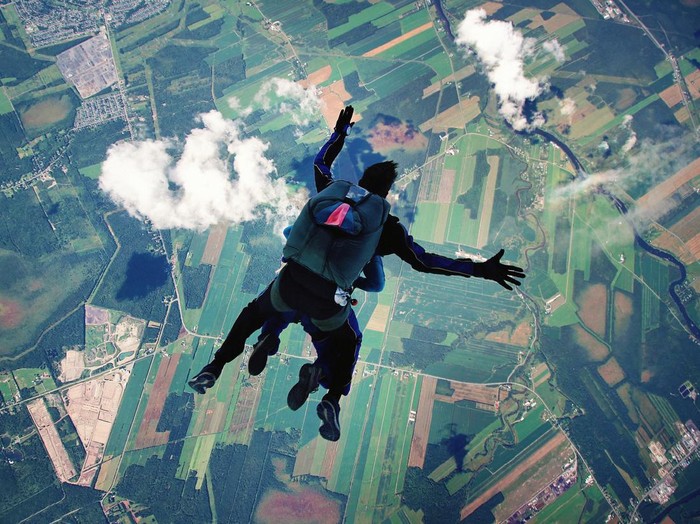Parachute jumping