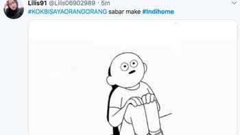 Tapi netizen ini bertanya kok bisa sabar ya. Foto: istimewa