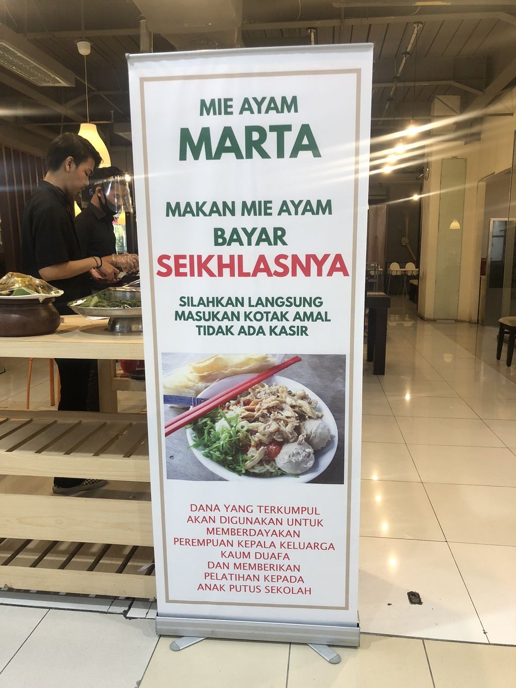Mie ayam bayar seikhlasnya