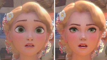 Princess Rapunzel dalam film Rapunzel. (Foto: Instagram/hollyfae_art)