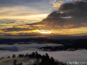 Pesona Puncak Bukit Senayan di Polman, Bak Negeri di Atas Awan
