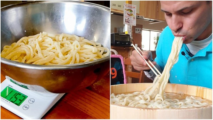 Rekor Dunia Menyeruput Udon 3 Menit