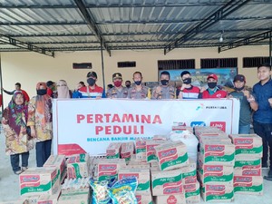 Pertamina Sumbang Sembako hingga Selimut buat Korban Banjir Masamba