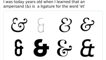Ternyata lambang & ditujukan untuk melambangkan et alias dan. Foto: yourpappalardo