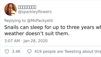 Siput bisa tidur tiga tahun? Wiiih gila sih. Foto: sparkleyflowers via Bored Panda