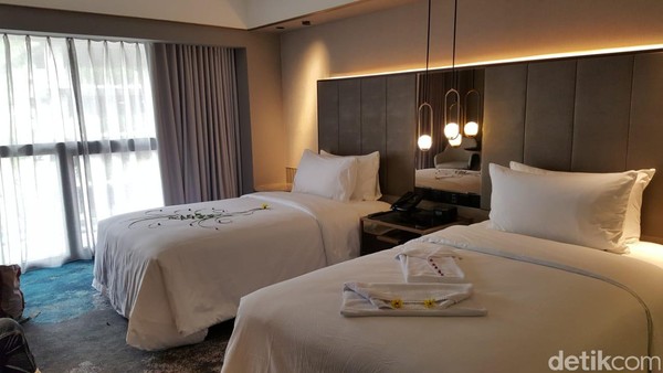Sari Pacifik Jakarta memastikan kamar yang diinapi tamu sangat higenis dan telah disemprotkan disenfektan. (Syanti/detikcom) Sari Pacifik Jakarta memastikan kamar yang diinapi tamu sangat higenis dan telah disemprotkan disenfektan. (Syanti/detikcom)