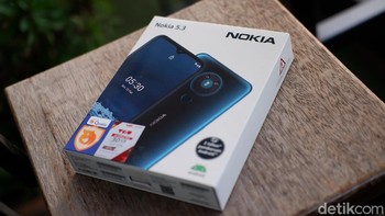 Nokia 5.3 tiba di Indonesia pada akhir Juni lalu. Foto: Adi Fida Rahman/detikINET