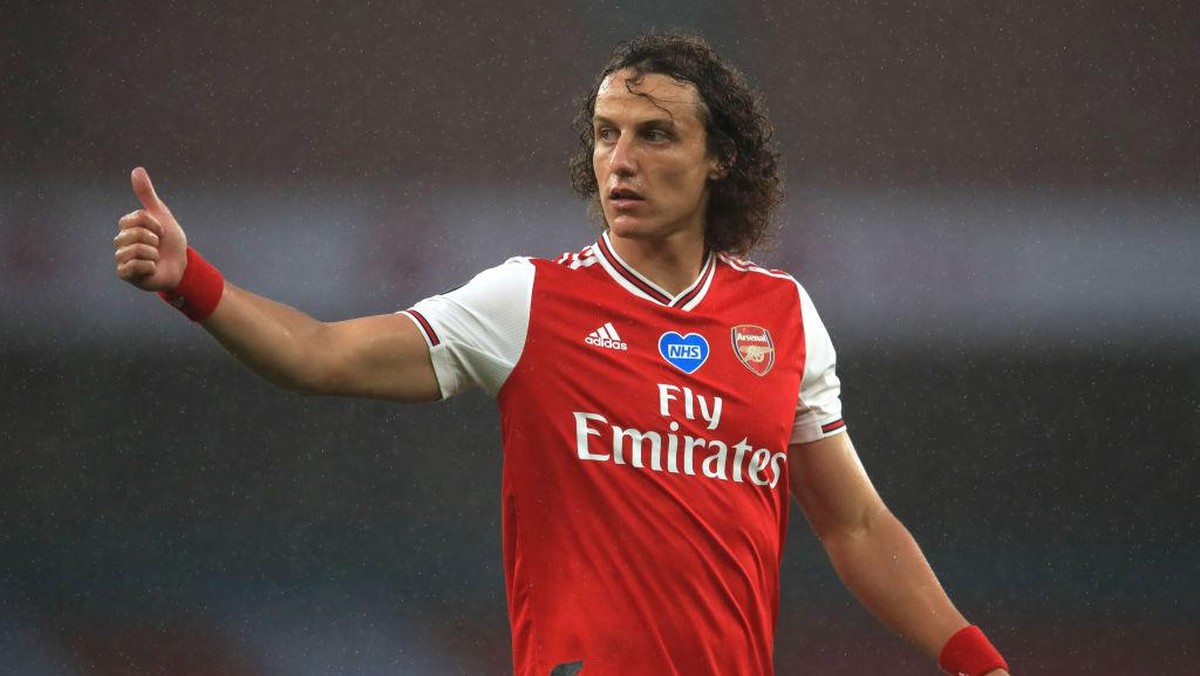 David Luiz tampil apik saat Arsenal menang 2-0 dari Manchester Citu di semifinal Piala FA (Foto: 2020 Pool/Pool)