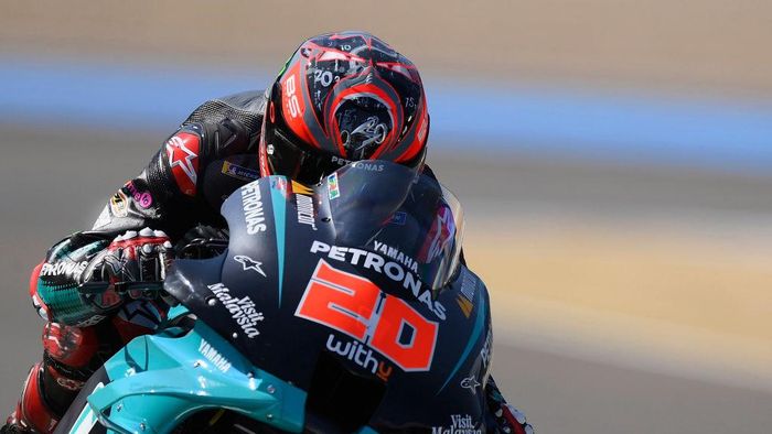Fabio Quartararo JEREZ DE LA FRONTERA, SPAIN - JULY 15: Fabio Quartararo of France and Petronas Yamaha SRT heads down a straight during the MotoGP tests at the Circuito de Jerez on July 15, 2020 in Jerez de la Frontera, Spain. (Photo by Mirco Lazzari gp/Getty Images)