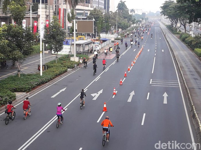 Jalur sepeda di kawasan Sudirman-Thamrin