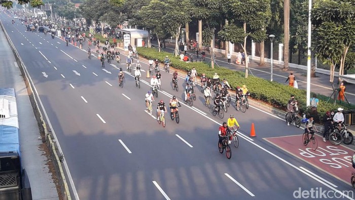 Jalur sepeda di kawasan Sudirman-Thamrin