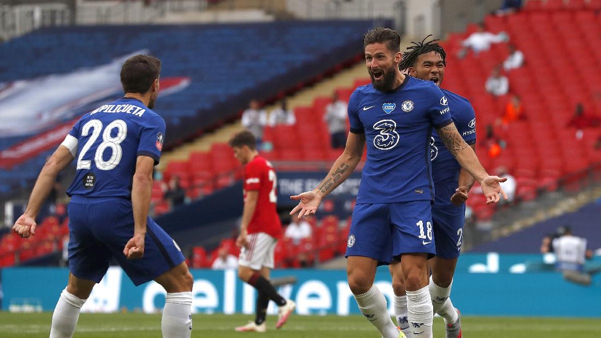Olivier Giroud tampil oke dalam beberapa laga terakhir Chelsea. (Foto: Getty Images/Pool)