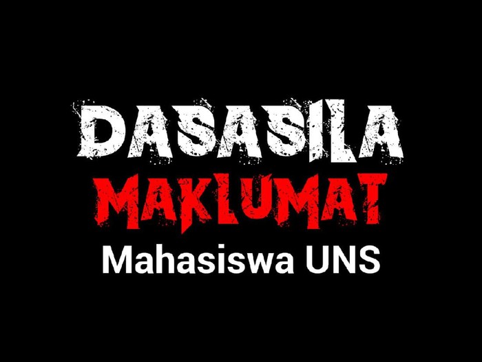 Dasasila Maklumat Mahasiswa UNS, Senin (20/7/2020). (Dok Aliansi Mahasiswa UNS Bergerak)