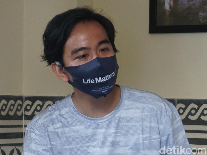 Gibran Rakabuming Raka di Posko Pemenangan, Jalan KS Tubun, Manahan, Solo, Senin (20/7/2020).
