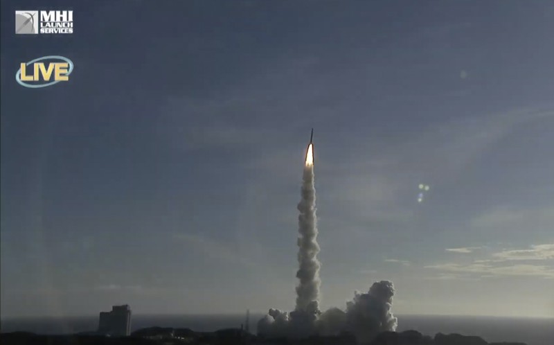 An Emirati man prepares to watch the launch of the 